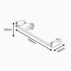 Soundcart 1U 19 inch Rack Adapter