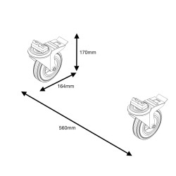 Soundcart Front 6 inch Caster Wheels